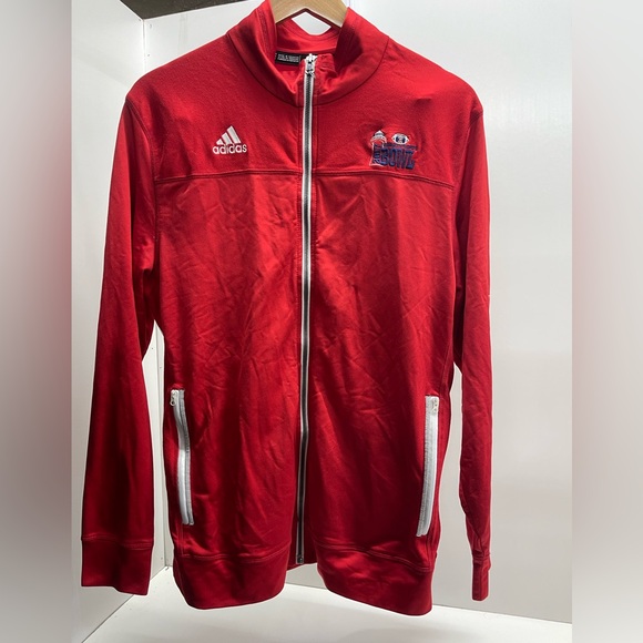 adidas Red Performance Jacket - Picture 1 of 4
